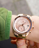  Shop Authentic Michael Kors Briar Quartz Rose Gold Dial Rose Gold Steel Strap Watch For Women - MK6465 - Luxxuri