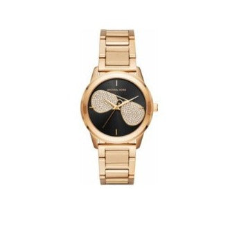  Shop Authentic Michael Kors Hartman Analog Quartz Black Dial Gold Steel Strap Watch For Women - MK3647 - Luxxuri