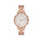  Shop Authentic Michael Kors Sofie Chronograph Mother of Pearl White Dial Rose Gold Steel Strap Watch For Women - MK6576 - Luxxuri