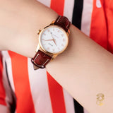  Shop Authentic Mido Baroncelli III Automatic White Dial Brown Leather Strap Watch For Women - M7600.3.26.8 - Luxxuri