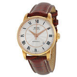  Shop Authentic Mido Baroncelli III Automatic Silver Dial Brown Leather Strap Watch For Men - M8600.2.21.8 - Luxxuri