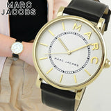  Shop Authentic Marc Jacobs Roxy White Dial Black Leather Strap Watch for Women - MJ1532 - Luxxuri