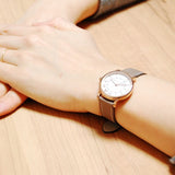  Shop Authentic Marc Jacobs Roxy White Dial Light Brown Leather Strap Watch for Women - MJ1538 - Luxxuri