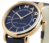  Shop Authentic Marc Jacobs Roxy Navy Blue Dial Navy Blue Leather Strap Watch for Women - MJ1539 - Luxxuri