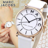  Shop Authentic Marc Jacobs Roxy White Dial White Leather Strap Watch for Women - MJ1561 - Luxxuri