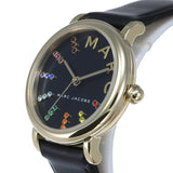  Shop Authentic Marc Jacobs Roxy Black Dial Black Leather Strap Watch for Women - MJ1592 - Luxxuri