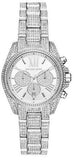  Shop Authentic Michael Kors Mini Bradshaw Crystals Silver Dial Silver Steel Strap Watch For Women - MK6454 - Luxxuri