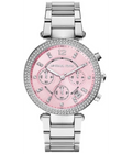  Shop Authentic Michael Kors Parker Chronograph Pink Dial Silver Steel Strap Watch For Women - MK6105 - Luxxuri