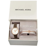  Shop Authentic Michael Kors Pyper Quartz Silver Dial Brown Leather Strap Watch for Women - MK1036 - Luxxuri