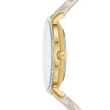  Shop Authentic Michael Kors Pyper Quartz Silver Dial White Leather Strap Watch For Women - MK1037 - Luxxuri