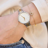  Shop Authentic Michael Kors Pyper Quartz Silver Dial Two Tone Steel Strap Watch For Women - MK1041 - Luxxuri