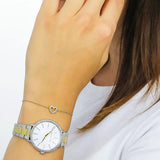  Shop Authentic Michael Kors Pyper Quartz Silver Dial Two Tone Steel Strap Watch For Women - MK1041 - Luxxuri