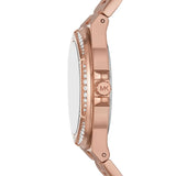  Shop Authentic Michael Kors Lennox Three Hand Rose Gold Dial Rose Gold Steel Strap Watch For Women - MK1063 - Luxxuri