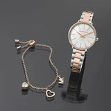  Shop Authentic Michael Kors Pyper Quartz Mother of Pearl White Dial Two Tone Steel Strap Watch For Women - MK1066 - Luxxuri