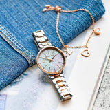  Shop Authentic Michael Kors Pyper Quartz Mother of Pearl White Dial Two Tone Steel Strap Watch For Women - MK1066 - Luxxuri