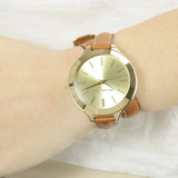  Shop Authentic Michael Kors Runway Gold Dial Brown Leather Strap Watch For Women - MK2256 - Luxxuri