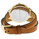  Shop Authentic Michael Kors Runway Gold Dial Brown Leather Strap Watch For Women - MK2256 - Luxxuri