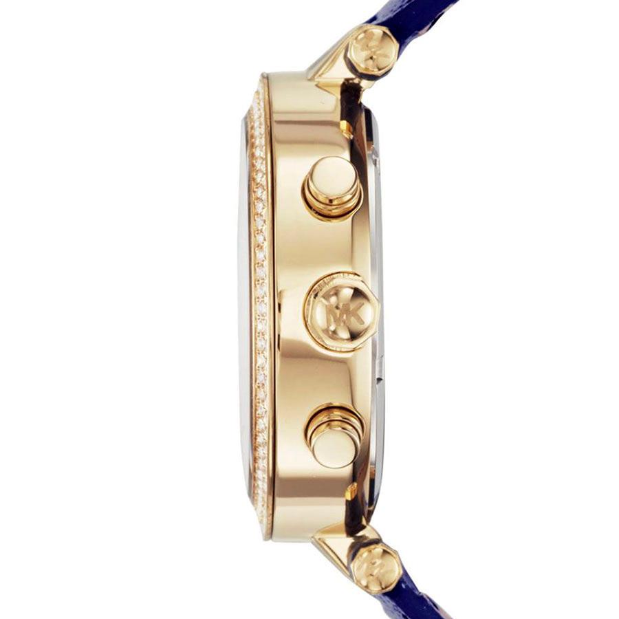  Shop Authentic Michael Kors Parker Gold Dial Blue Leather Strap Watch for Women - MK2280 - Luxxuri