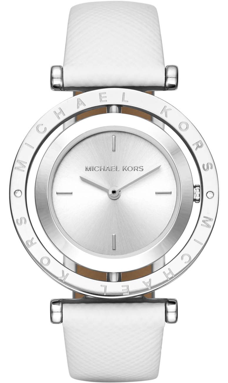  Shop Authentic Michael Kors Averi Silver Dial White Leather Strap Watch for Women - MK2524 - Luxxuri