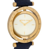  Shop Authentic Michael Kors Averi Gold Dial Navy Blue Leather Strap Watch for Women - MK2526 - Luxxuri