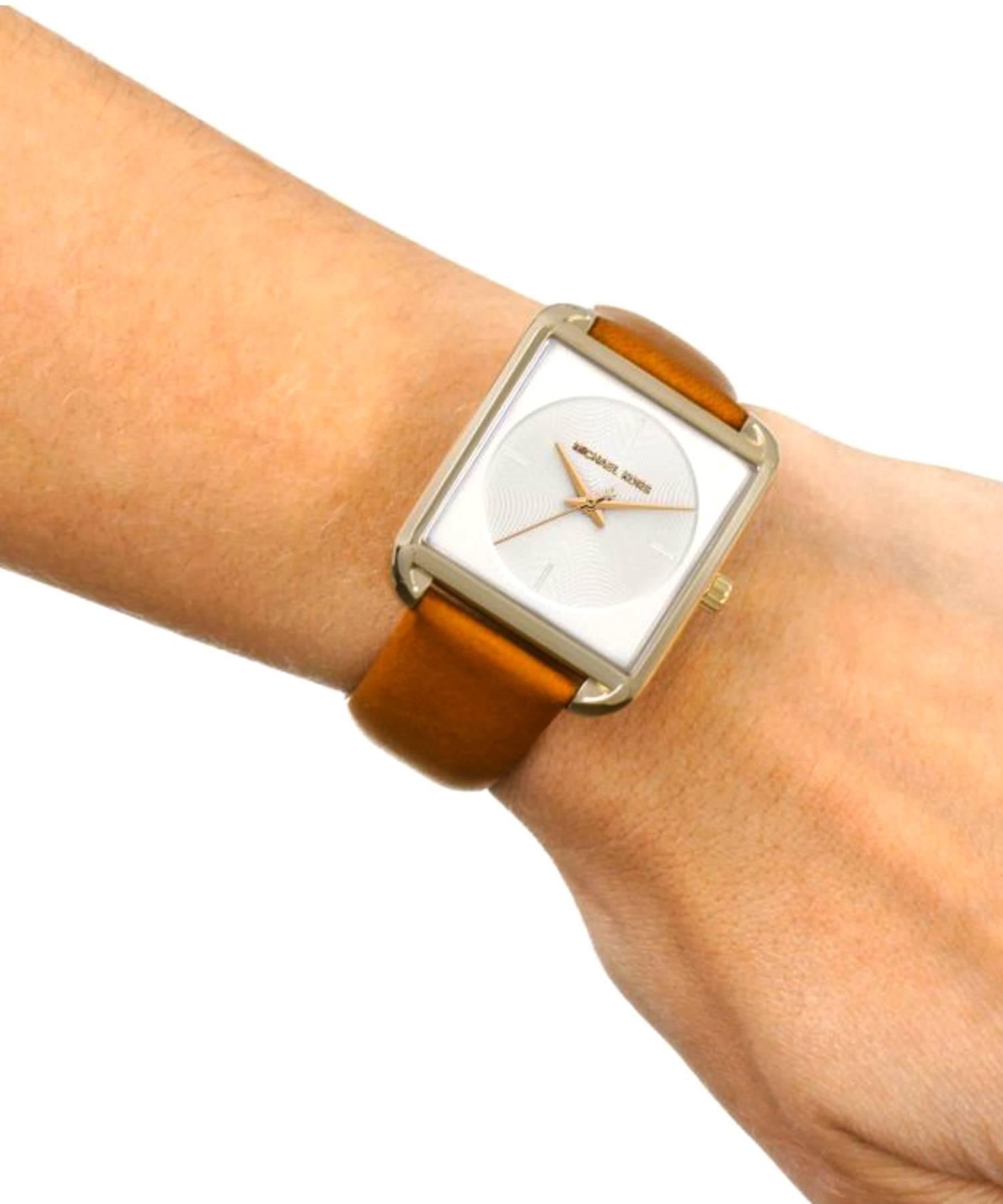  Shop Authentic Michael Kors Lake White Dial Brown Leather Strap Watch For Women - MK2584 - Luxxuri