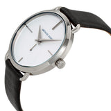  Shop Authentic Michael Kors Portia Quartz White Dial Black Leather Strap Watch For Women - MK2658 - Luxxuri