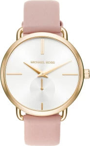  Shop Authentic Michael Kors Portia Quartz White Dial Pink Leather Strap Watch For Women - MK2659 - Luxxuri