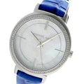  Shop Authentic Michael Kors Cinthia Mother of Pearl Dial Blue Leather Strap Watch for Women - MK2661 - Luxxuri