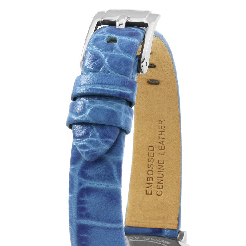  Shop Authentic Michael Kors Cinthia Mother of Pearl Dial Blue Leather Strap Watch for Women - MK2661 - Luxxuri