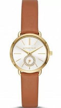  Shop Authentic Michael Kors Portia Quartz White Dial Brown Leather Strap Watch For Women - MK2734 - Luxxuri