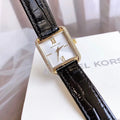  Shop Authentic Michael Kors Lake Quartz White Dial Black Leather Strap Watch For Women - MK2762 - Luxxuri