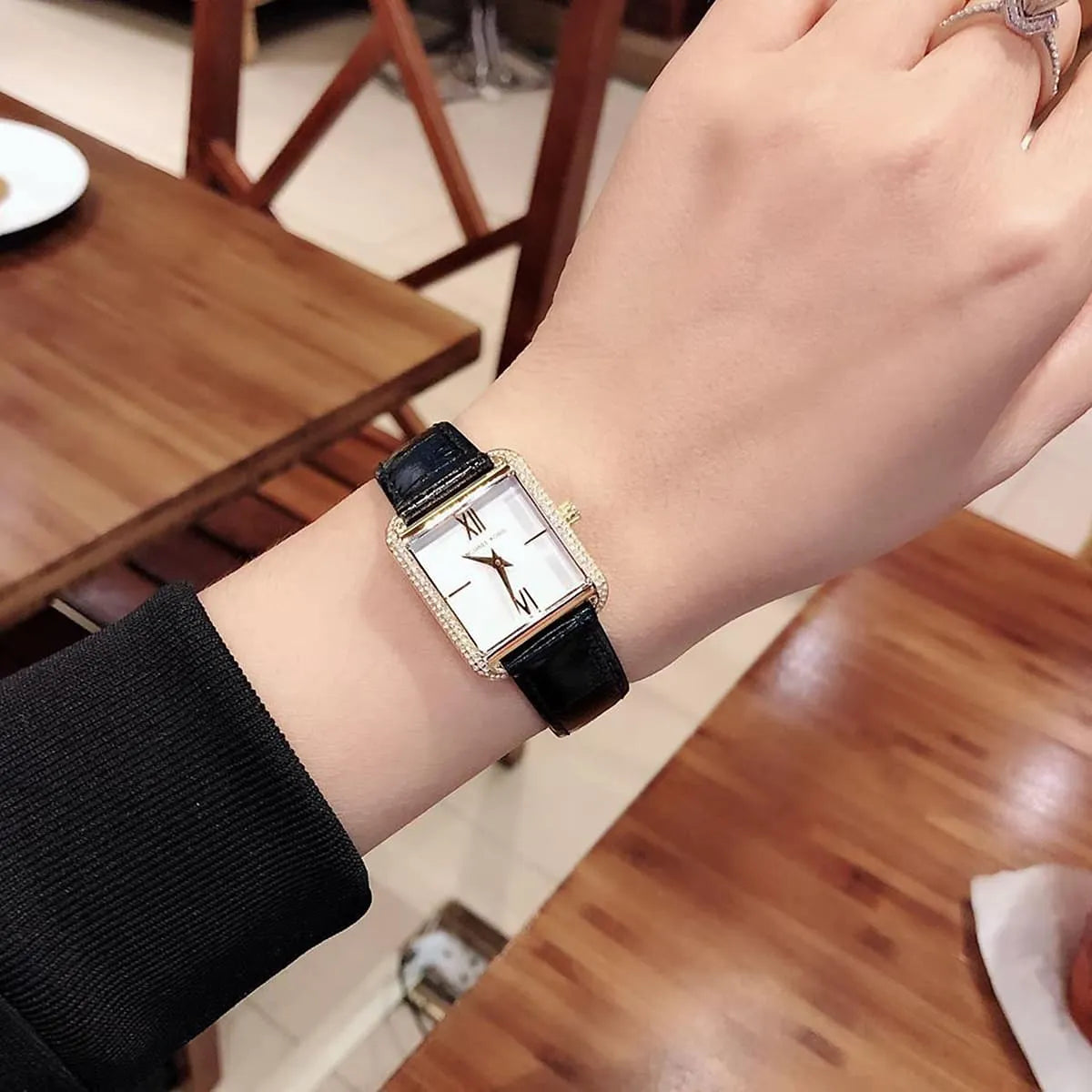  Shop Authentic Michael Kors Lake Quartz White Dial Black Leather Strap Watch For Women - MK2762 - Luxxuri