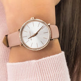  Shop Authentic Michael Kors Pyper Analog White Dial Pink Leather Strap Watch For Women - MK2803 - Luxxuri