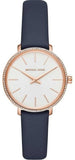  Shop Authentic Michael Kors Pyper Analog White Dial Black Leather Strap Watch For Women - MK2804 - Luxxuri