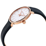  Shop Authentic Michael Kors Pyper Three Hand White Dial Black Leather Strap Watch For Women - MK2835 - Luxxuri