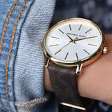  Shop Authentic Michael Kors Pyper Quartz Silver Dial Brown Leather Strap Watch For Women - MK2857 - Luxxuri