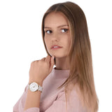  Shop Authentic Michael Kors Pyper Quartz Silver Dial White Leather Strap Watch For Women - MK2858 - Luxxuri