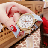  Shop Authentic Michael Kors Tibby Multifunction White Dial Blue Leather Strap Watch For Women - MK2965 - Luxxuri