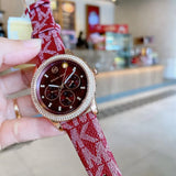  Shop Authentic Michael Kors Tibby Multifunction Red Dial Red Leather Strap Watch For Women - MK2967 - Luxxuri