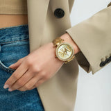  Shop Authentic Michael Kors Parker Three Hand Gold Dial Brown Leather Strap Watch For Women - MK2973 - Luxxuri