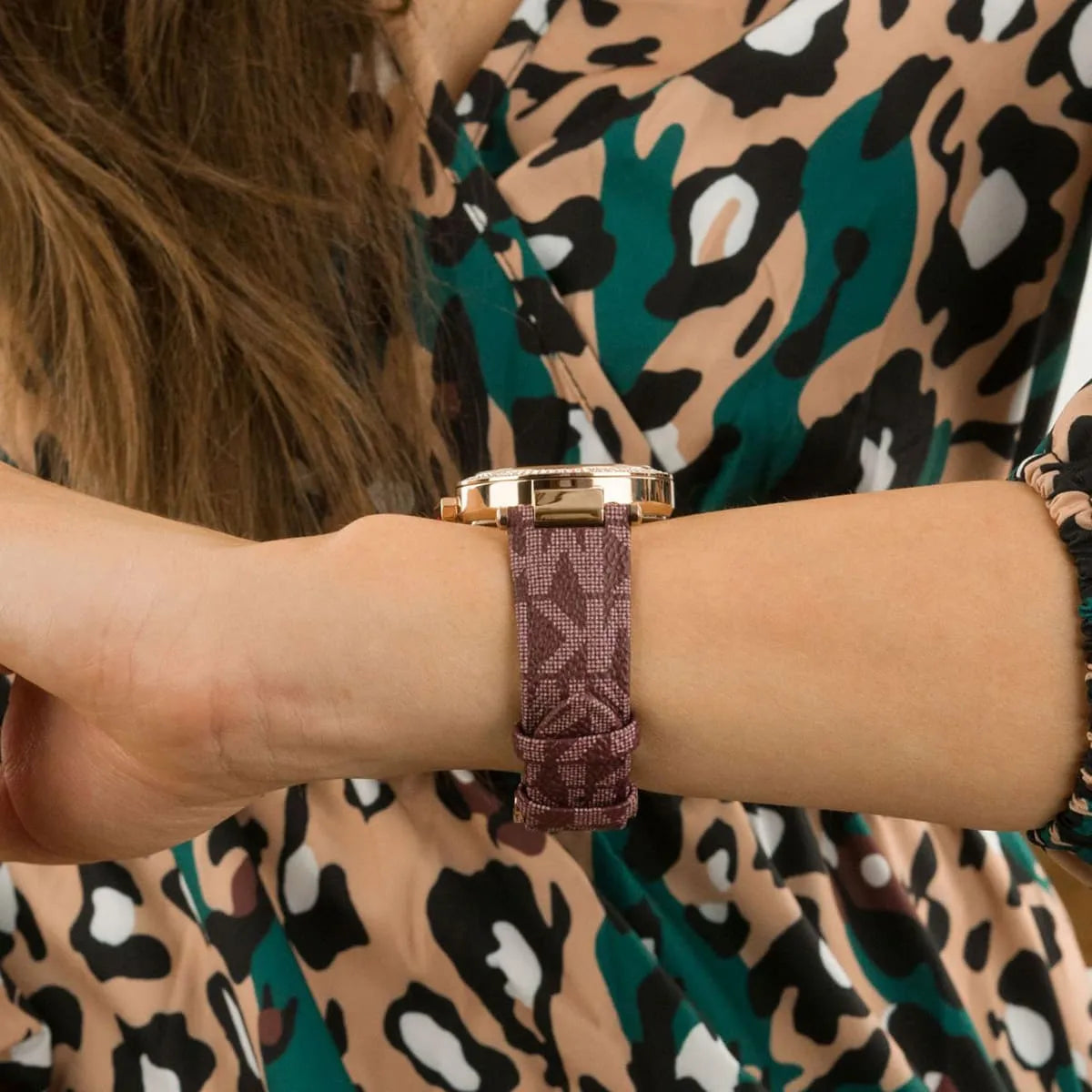  Shop Authentic Michael Kors Parker Rose Gold Dial Maroon Leather Strap Watch For Women - MK2974 - Luxxuri