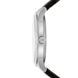  Shop Authentic Michael Kors Tibby Chronograph Black Dial Black Leather Strap Watch For Women - MK2976 - Luxxuri