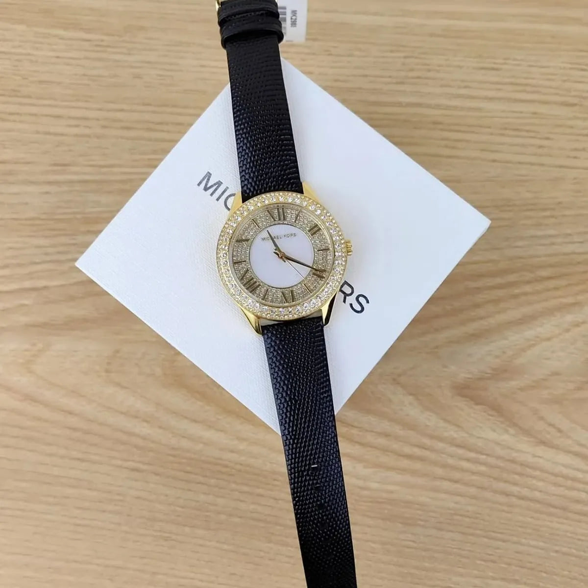  Shop Authentic Michael Kors Harlowe Analog White Dial Black Leather Strap Watch For Women - MK2988 - Luxxuri