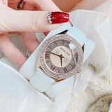  Shop Authentic Michael Kors Harlowe Analog Rose Gold Dial White Leather Strap Watch For Women - MK2989 - Luxxuri