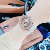  Shop Authentic Michael Kors Harlowe Analog Rose Gold Dial White Leather Strap Watch For Women - MK2989 - Luxxuri