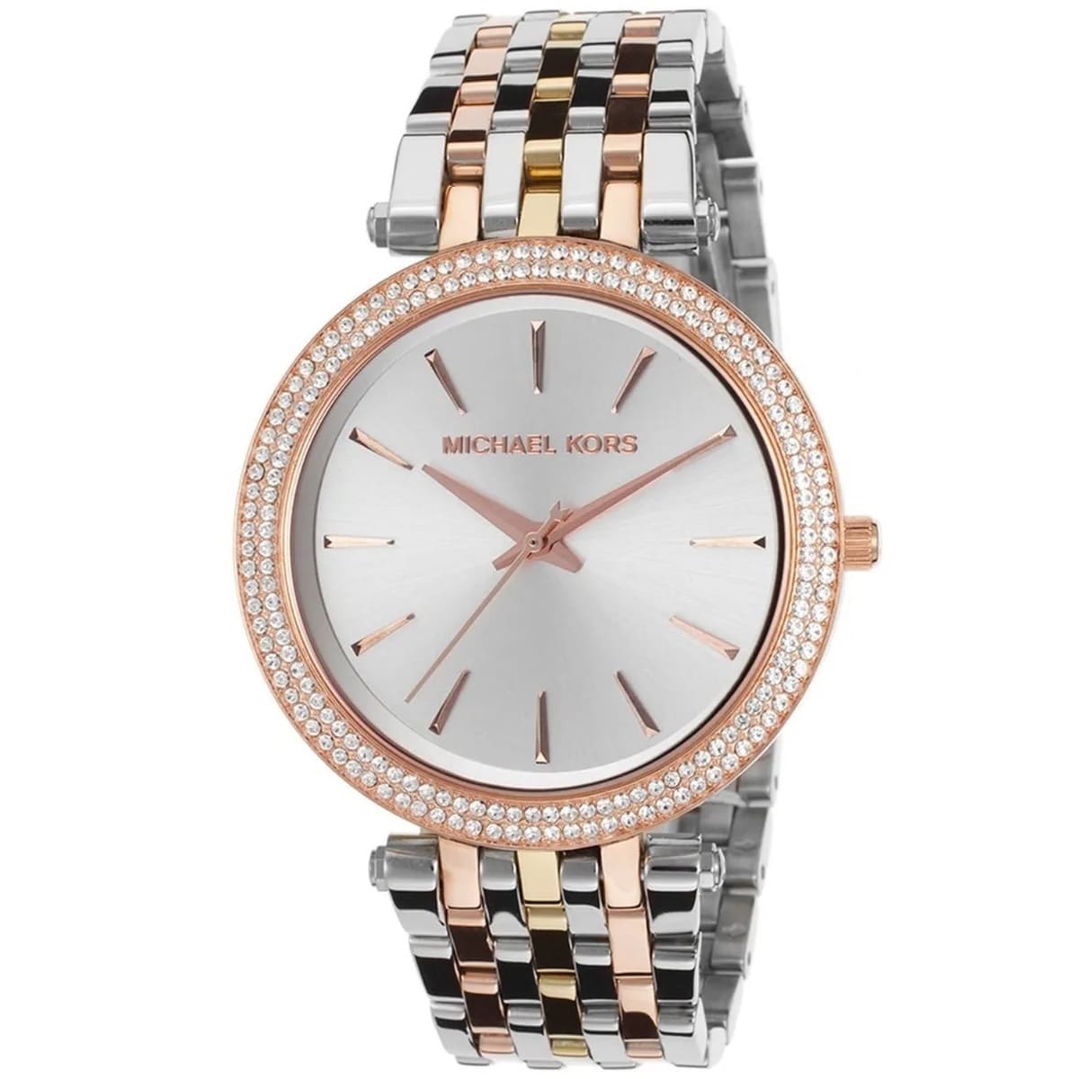 Michael Kors Darci Silver Dial Two Tone Stainless Steel Strap Watch for Women - MK3203