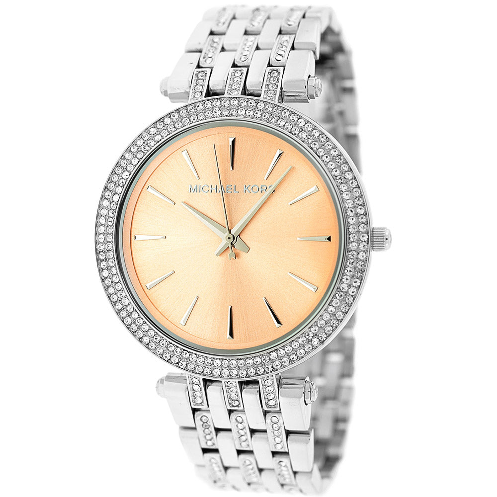  Shop Authentic Michael Kors Darci Orange Dial Silver Stainless Steel Strap Watch for Women - MK3218 - Luxxuri