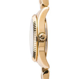  Shop Authentic Michael Kors Lexington Quartz Silver Dial Gold Steel Strap Watch For Women - MK3229 - Luxxuri