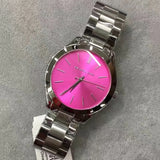  Shop Authentic Michael Kors Slim Runway Quartz Pink Dial Silver Steel Strap Watch For Women - MK3291 - Luxxuri