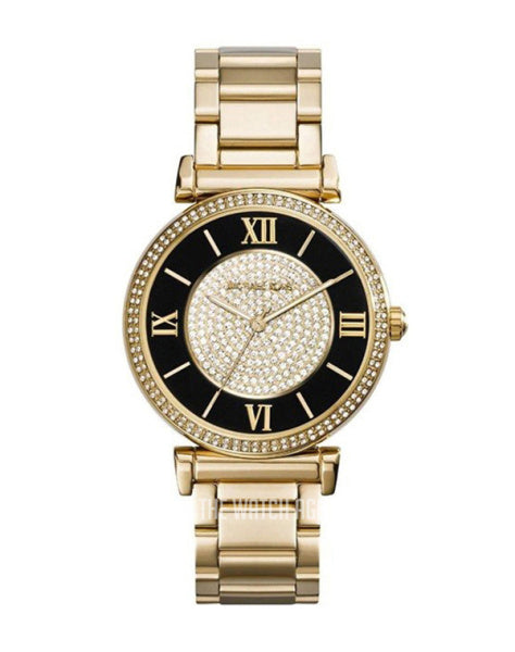  Shop Authentic Michael Kors Catlin Black Dial Gold Steel Strap Watch for Women - MK3338 - Luxxuri